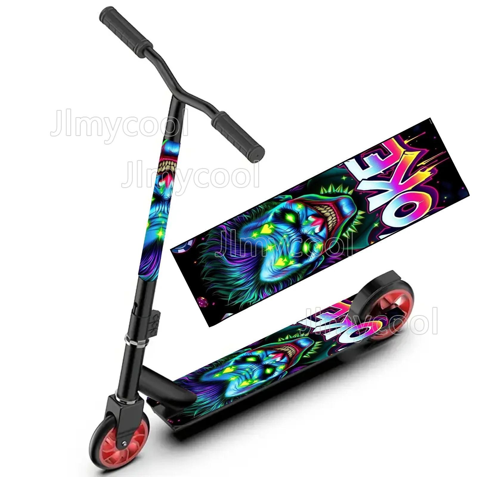Commuting With Bike - Autocollant coloré pour skateboard Anime -