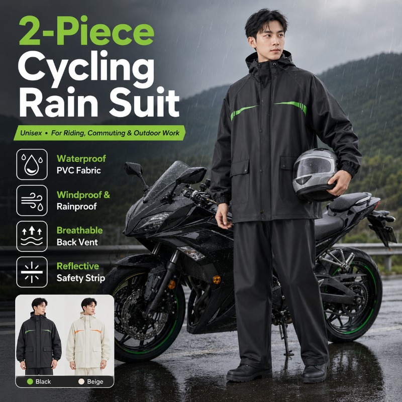 Cycling Commute Jacket - Combinaison de pluie imperméable unisexe 2