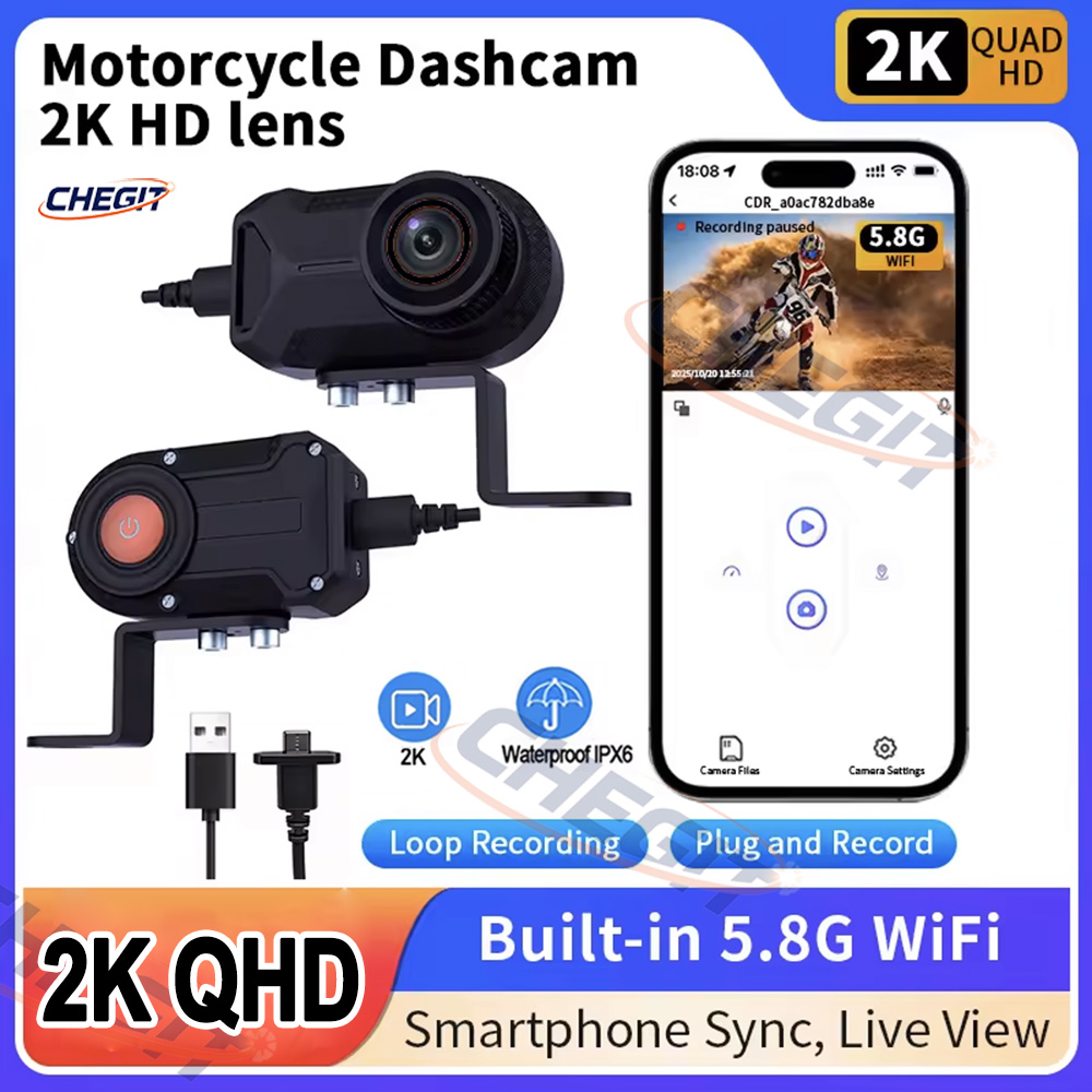 Caméra DVR Moto 2K HD WiFi Éta - Cycling Loop avis et prix