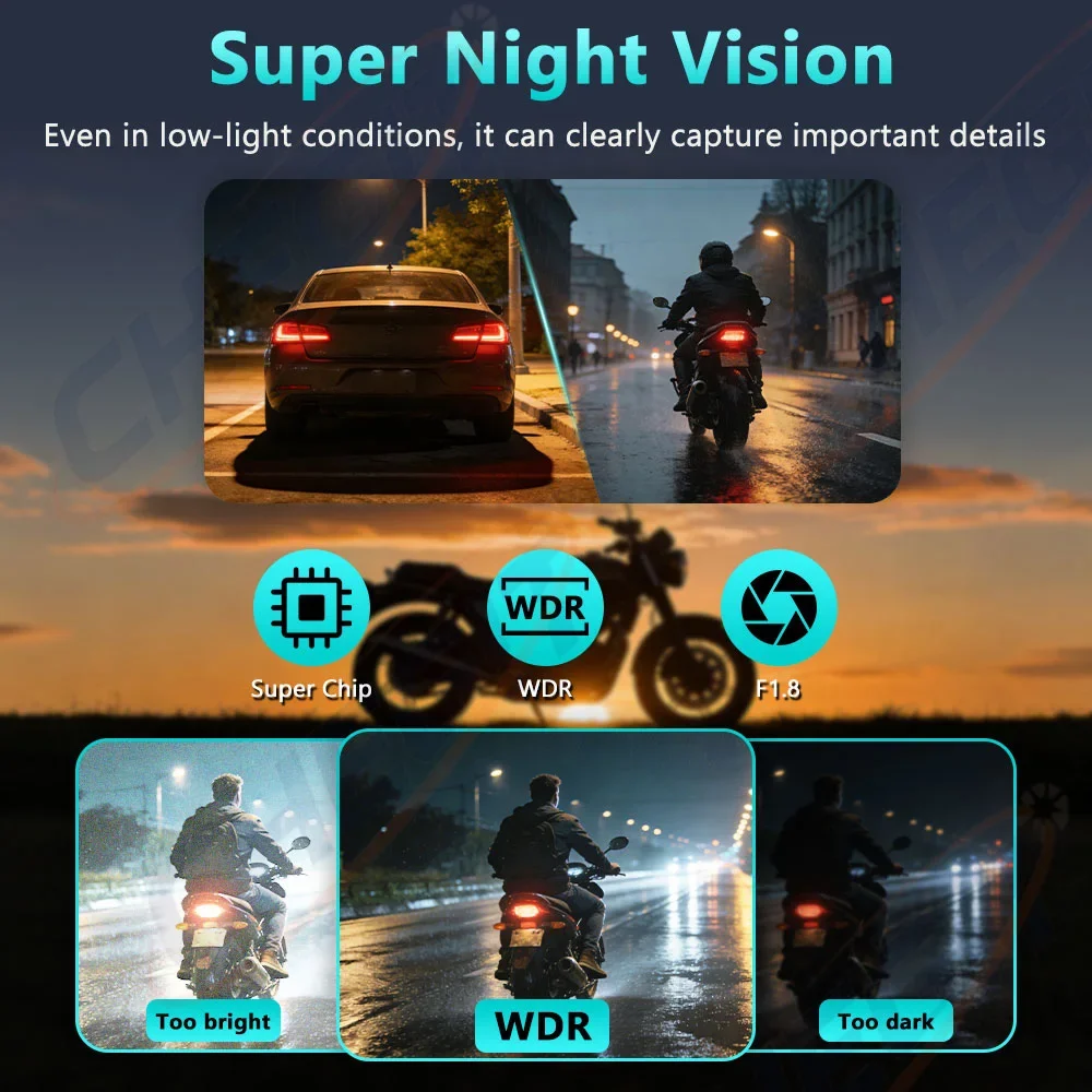 Caméra DVR Moto 2K HD WiFi Éta - Cycling Loop avis et prix