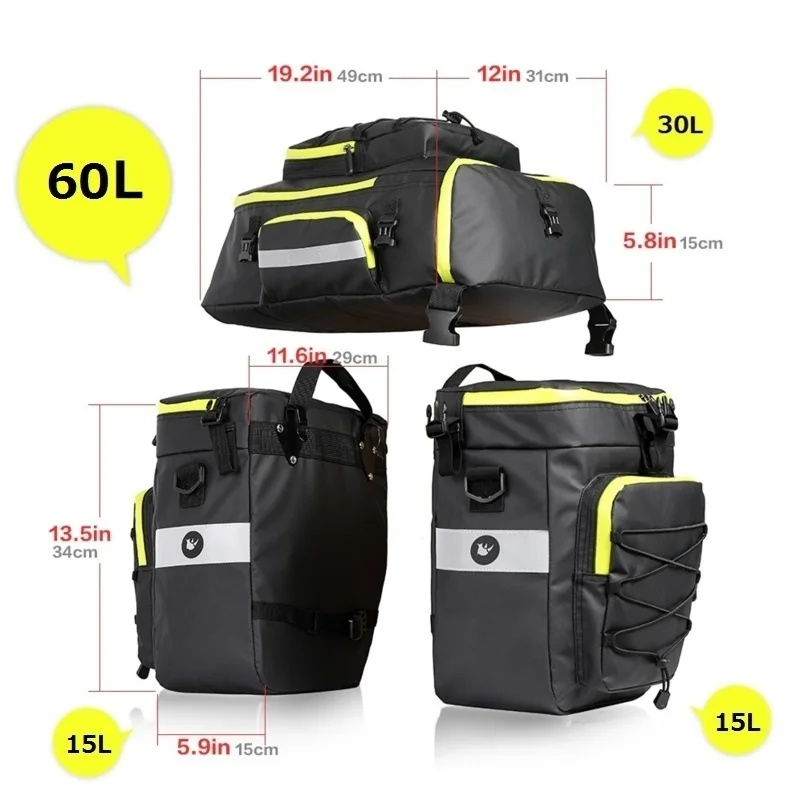 Sacs de coffre étanches pour v - Panniers Waterproof Rear avis et prix