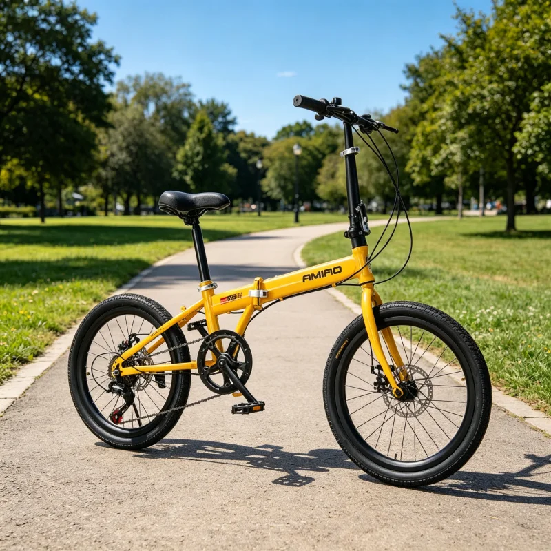 Vélo pliant à roues jaunes à r - Commuting With Bike avis et prix