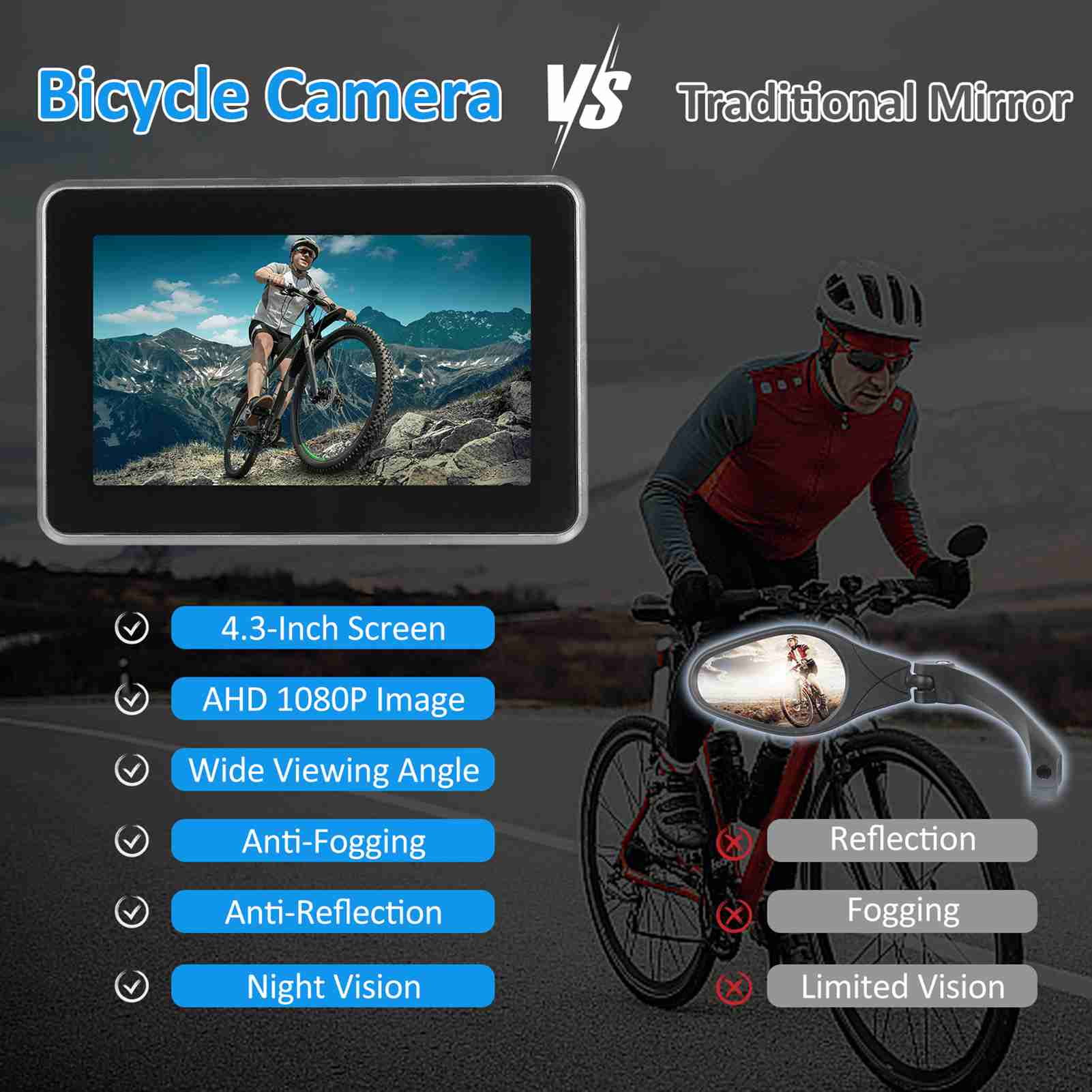 Caméra de recul de vélo 1080P  - Cycling Zones avis et prix